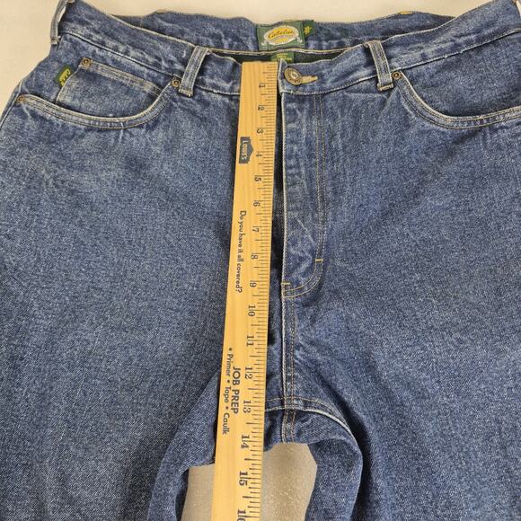 Cabela's Jeans Men's 38 x 30 Flannel Lined Straight Leg Medium Wash Denim Pants - Picture 4 of 10